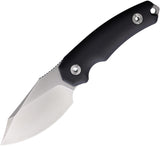Kunwu Knives Stiffy D Black Micarta Vanadis-4 Fixed Blade Knife W/ Sheath F706BK2
