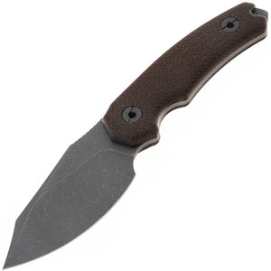 Kunwu Knives Stiffy D Brown Micarta Vanadis 4 Fixed Blade Knife F706BR1