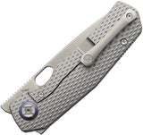 Kunwu Knives Tao III Framelock Gray Diamond Titanium Folding Vanax Pocket Knife K703LT1A