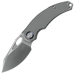 Kunwu Knives Compadre Framelock Gray Titanium Folding Vanax Knife K706CT2