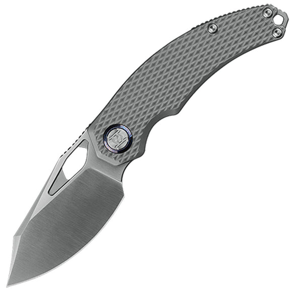 Kunwu Knives Compadre Framelock Gray Titanium Folding Vanax Knife K706CT2