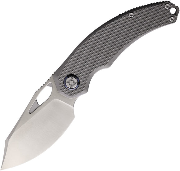 Kunwu Knives Padre Framelock Gray Titanium Folding VANAX Pocket Knife K706T2