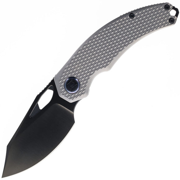 Kunwu Knives Padre Framelock Gray Titanium Folding DLC Vanax Knife K706T4