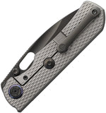 Kunwu Knives Excalibur Framelock Gray Diamond Titanium Folding DLC Vanax Pocket Knife K709T3