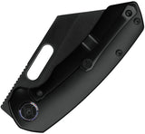 Kunwu Knives Primo Framelock Black Titanium Folding Vancron Pocket Knife K710T4B