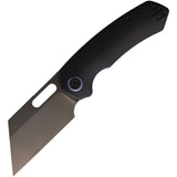 Kunwu Knives Primo Framelock Black Raindrop Titanium Folding Vancron Pocket Knife K710TR1D