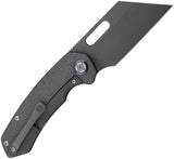 Kunwu Knives Primo Framelock Gray Raindrop Titanium Folding Vancron Pocket Knife K710TR1S