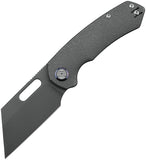 Kunwu Knives Primo Framelock Gray Raindrop Titanium Folding Vancron Pocket Knife K710TR1S