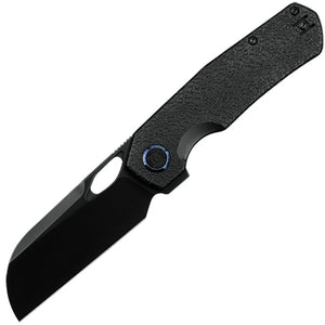 Kunwu Knives S-Tao II Framelock Black DLC Titanium Folding Vanax Knife S703LR2