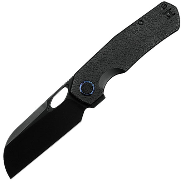 Kunwu Knives S-Tao II Framelock Black DLC Titanium Folding Vanax Knife S703LR2