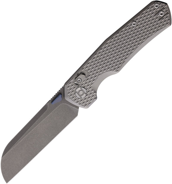 Kunwu Knives Chad XT Lock Gray Titanium Folding PM60 Pocket Knife SX703T1