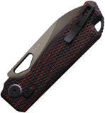 Kunwu Knives Pulsar XL XT Lock Black & Red G10 Folding Elmax Pocket Knife X705XLA2