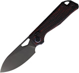 Kunwu Knives Pulsar XL XT Lock Black & Red G10 Folding Elmax Pocket Knife X705XLA2