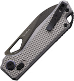 Kunwu Knives Pulsar XL XT Lock Gray Textured Titanium Folding Elmax Pocket Knife X705XLT3