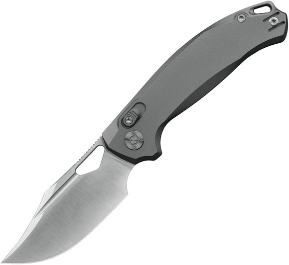 Kunwu Knives Django XT Lock Gray Titanium Folding Elmax Pocket Knife X707T2