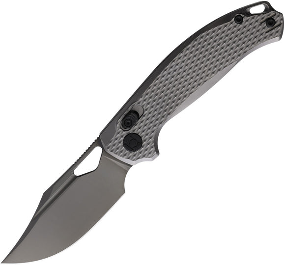 Kunwu Knives Django XT Lock Textured Titanium Folding Elmax Pocket Knife X707T3