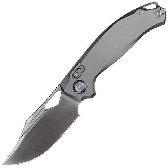 Kunwu Knives Django XL XT Lock Orange Peel Titanium Folding Elmax Knife X707XLT2