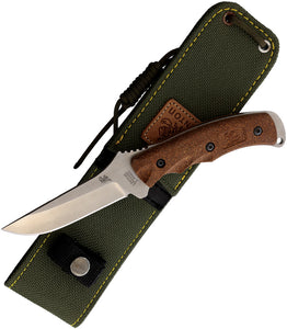 Linton Cutlery Brown Synthetic Stainless Steel Drop Point Fixed Blade Knife 95053