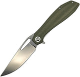 Luft Concepts BXTR Linerlock Green Micarta Folding D2 Steel Pocket Knife FA204