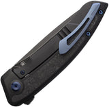 Legion Steel Knives Asgeir Solv Framelock Black Titanium & Carbon Fiber Folding CPM-20CV Knife 12023B
