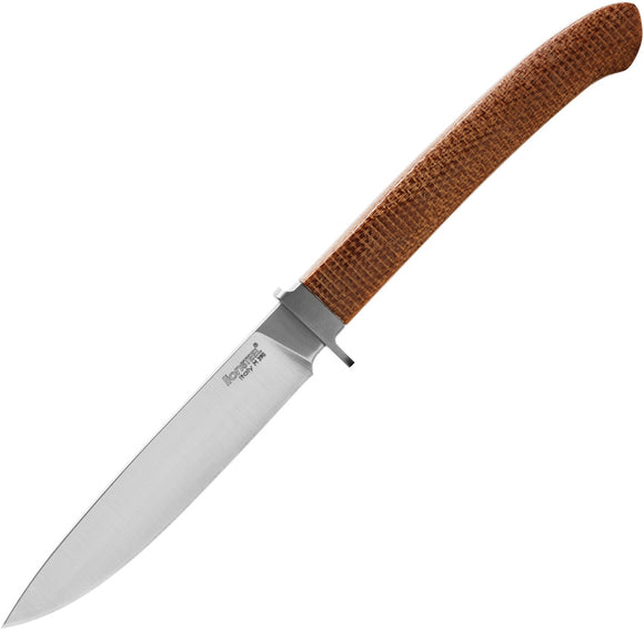 LionSTEEL AGO Natural Micarta Bohler M390 Fixed Blade Knife w/ Sheath AG1CVN