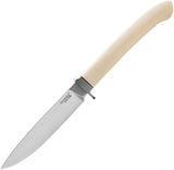 LionSTEEL AGO White Micarta Bohler M390 Fixed Blade Knife w/ Sheath AG1MW