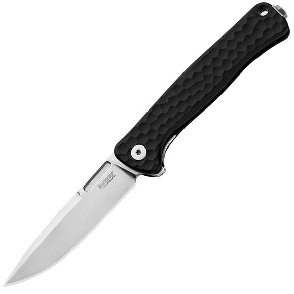 LionSTEEL Emmet Framelock Black Aluminum Folding MaganCut Pocket Knife EM01ABS