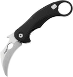 LionSTEEL LEone Mid Framelock Black Aluminum Folding M390 Pocket Knife LE2ABS