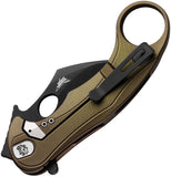 LionSTEEL LEone Mid Framelock Green Aluminum Folding PVD M390 Pocket Knife LE2AGB