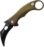LionSTEEL LEone Mid Framelock Green Aluminum Folding PVD M390 Pocket Knife LE2AGB