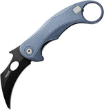 LionSTEEL LEone Mid Framelock Ice Blue Aluminum Folding PVD M390 Pocket Knife LE2AIB