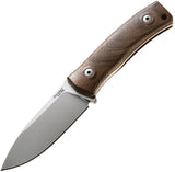 Lion Steel M4 Walnut Wood Handle M390 Stainless Fixed Blade Knife w/ Sheath M4WN