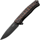 LionSTEEL Myto Framelock Snake Skin Carbon Fiber & Titanium Folding MagnaCut Knife T01MCSS