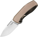 LionSTEEL N.ONE Framelock Bronze Titanium Folding MagnaCut Pocket Knife N1BR