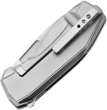 LionSTEEL N.ONE Framelock Gray Titanium Folding MagnaCut Pocket Knife N1GY