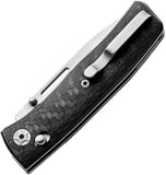 LionSTEEL Nini 1 Crossbar Lock Carbon Fiber Folding M390 Pocket Knife NN1CF
