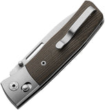 LionSTEEL Nini 2 Crossbar Lock Green Micarta & Titanium Folding M390 Pocket Knife NN2CVG