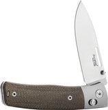 LionSTEEL Nini 2 Crossbar Lock Green Micarta & Titanium Folding M390 Pocket Knife NN2CVG
