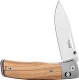 LionSTEEL Nini 2 Crossbar Lock Olive Wood & Titanium Folding M390 Pocket Knife NN2UL