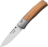 LionSTEEL Nini 2 Crossbar Lock Olive Wood & Titanium Folding M390 Pocket Knife NN2UL