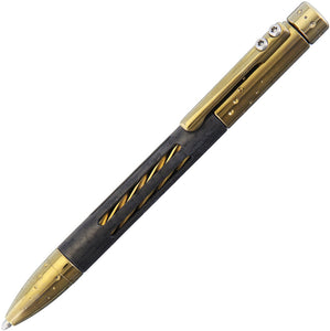 Lion Steel Nyala Pen Carbon Fiber Gold Body NYFCBRS