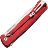 LionSTEEL Skinny Framelock Red Aluminum & Black Micarta Folding MagnaCut Knife SK01ARS