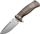 Lion Steel SR11 Framelock Titanium Bronze Sleipner Folding Pocket Knife SR11B