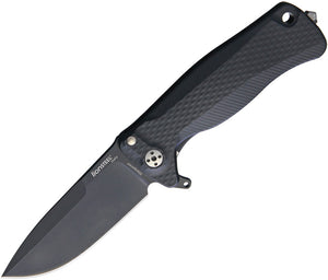 Lion Steel SR22 Framelock Black Aluminum Sleipner Folding Knife SR22ABB