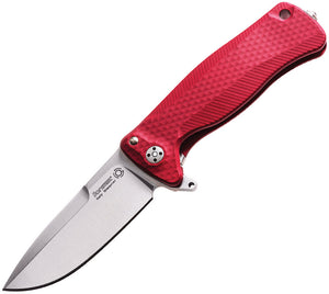 Lion Steel SR22 Framelock Red Aluminum Satin Sleipner Tool Steel Knife SR22ARS