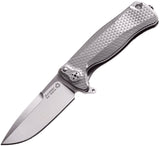 Lion Steel Framelock Titanium Gray Sleipner Tool Steel Folding Knife SR22G