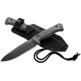 LionSTEEL T6 Fixed Blade Knife Black Micarta CPM-3V w/ Belt Sheath T6BCVB