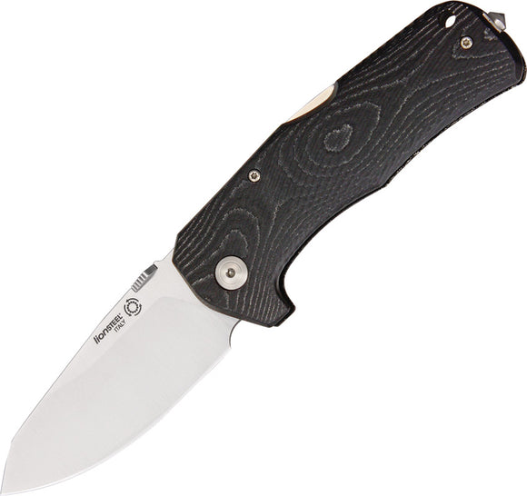 Lion Steel TM1 Black Micarta Satin Sleipner 60-61 HRC Lockback Knife TM1MS