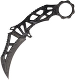 LOTAR Combat KHARMA Gen 3 VIPER Karambit Black Aluminum VG-10 Damascus Fixed Blade Knife H103DS