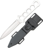 Double Edge Dive Fixed Blade Full Tang Solid Knife + Sheath Arm/Leg Straps M3346